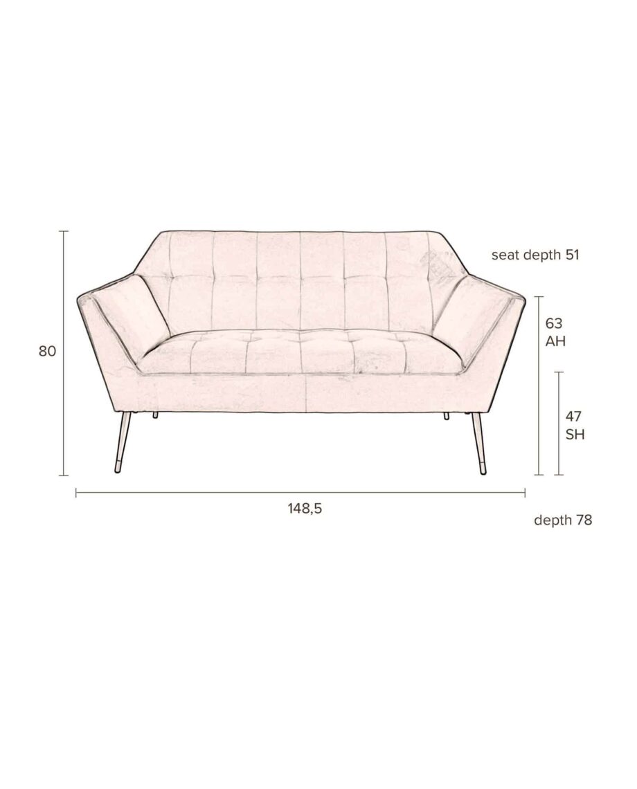 Kate sofa Dutchbone roze 11